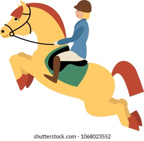 Painted the rider and the horse in flight.