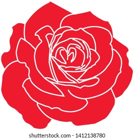 Painted rose illustration - vector 