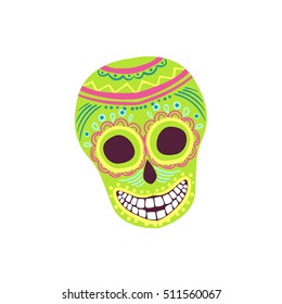 Painted Scull Mexican Culture Symbol