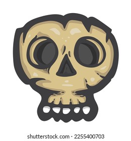 Painted skull, symbol of death, vector illustation