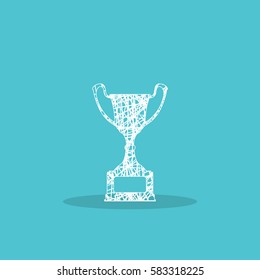 Painted sports cup for winner.