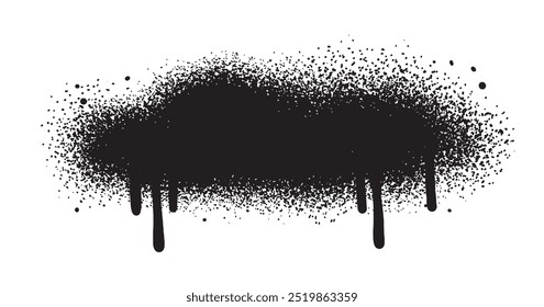 Painted spray elements. Grunge graffiti painted borders and shapes, dirty splatter street art strokes. Spray textured black lines vector illustration set. Graffiti art dirty, spot grunge splattered.