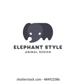 Painted stylish elephant as a logo for your business quality modern and unique design art