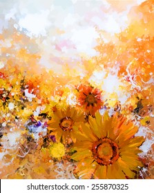 Painted sun flowers