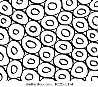 Painted texture as many circles, vector illustration