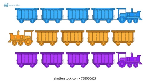 Painted train, locomotive