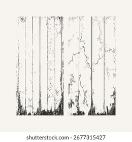 Gemalte Baum Risse Grunge Vektor Textur, Not leidende Holzoberfläche mit gerissener Farbe, vielseitige Design-Element für Hintergründe, Plakate und kreative Projekte.