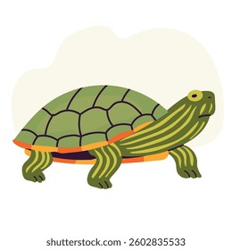 Painted turtle icon clipart avatar logotype isolated illustration