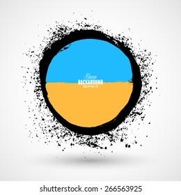Painted Ukraine flag, vector illustration