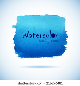 Painted vector banner. Watercolor background