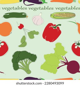 The painted vegetable pattern showcases an array of colorful and vibrant vegetables, adding a playful and artistic touch to any setting.