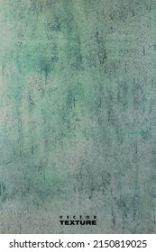 painted wall texture turquoise color for your goals in design. abstract green wall background. vector illustration