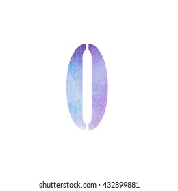 Painted watercolor alphabet, isolated.Stylish background in grunge style .