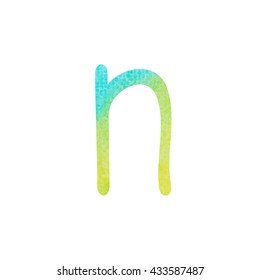 Painted watercolor alphabet, isolated.Stylish background in grunge style .