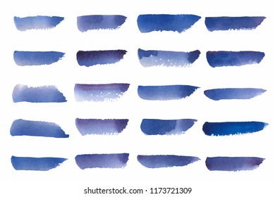 Painted watercolor background vector in blue