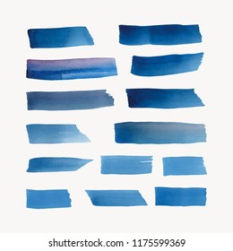 Painted watercolor background vector in blue