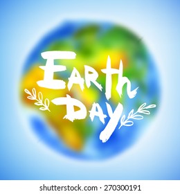 Painted in watercolor banner for earth day.