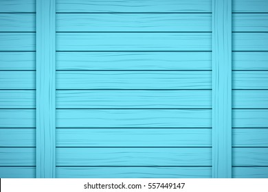 Painted Wood Background. Blue color. Vector Illustration