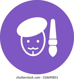 Painter, artist, art icon vector image.Can also be used for art and designing. Suitable for mobile apps, web apps and print media.