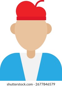 Pintor Avatar Hombre Icono Vector Ilustración plana