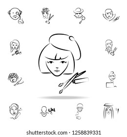 painter avatar sketch style icon. Detailed set of profession in sketch style icons. Premium graphic design. One of the collection icons for websites, web design, mobile app