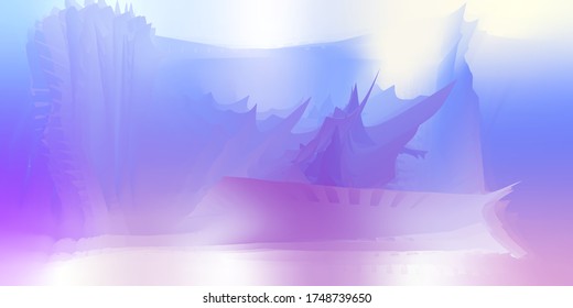 Painter blured smartphone background, swirl multicolor background, vector illustration.