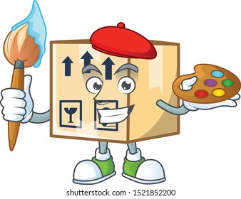 Painter box cardboard close for goods packaging