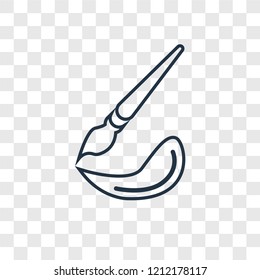 Painter concept vector linear icon isolated on transparent background, Painter concept transparency concept in outline style