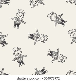 painter doodle seamless pattern background