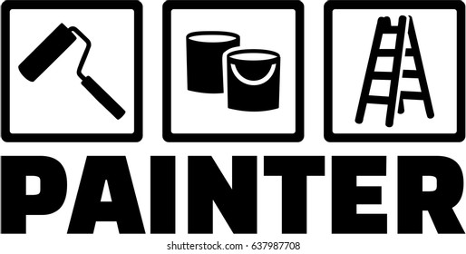 Painter equipment with job title