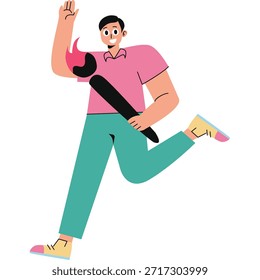 Ilustração de várias cores plana do Painter