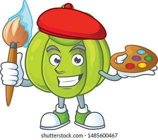 Painter green pumpkin vegetable for ingredient food