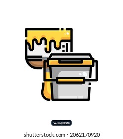 painter icon. Construction Related Vector Icons. building, construction, and home repair tools Icon Concept. Pixel perfect.