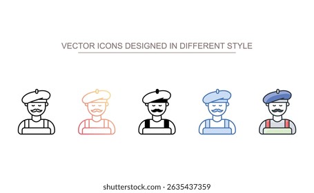 Painter icon design with white background stock illustration