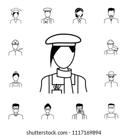 painter icon. Detailed set of Proffecions icons. Premium quality graphic design sign. One of the collection icons for websites, web design, mobile app