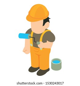 Painter icon. Isometric illustration of painter vector icon for web