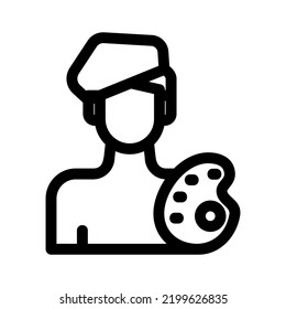 painter icon or logo isolated sign symbol vector illustration - high quality black style vector icons
