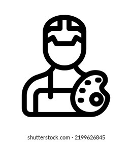 painter icon or logo isolated sign symbol vector illustration - high quality black style vector icons
