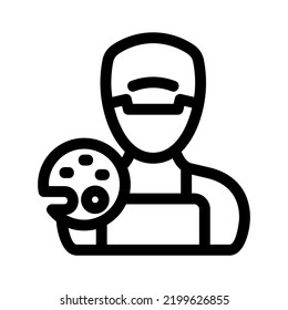 painter icon or logo isolated sign symbol vector illustration - high quality black style vector icons
