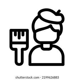 painter icon or logo isolated sign symbol vector illustration - high quality black style vector icons
