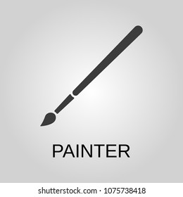 Painter icon. Painter symbol. Flat design. Stock - Vector illustration