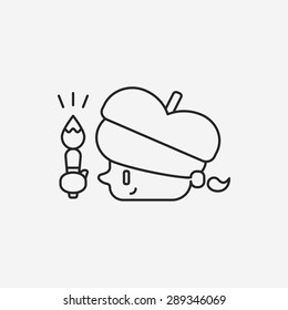 Painter line icon