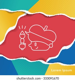 Painter line icon