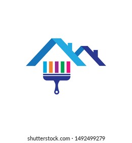 Painter logo template vector icon design