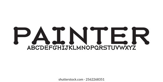 Painter, Modern Bold Font Sport Alphabet. Typography urban style fonts for technology, digital, movie logo design. vector illustration
