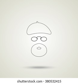 Painter, musician, writer illustration.