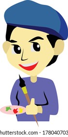 Painter Occupation Job Vector Illustration