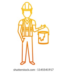 painter with paint pot character