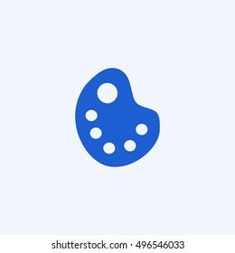 painter palette icon, isolated, white background
