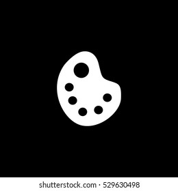 painter palette icon, isolated, white background